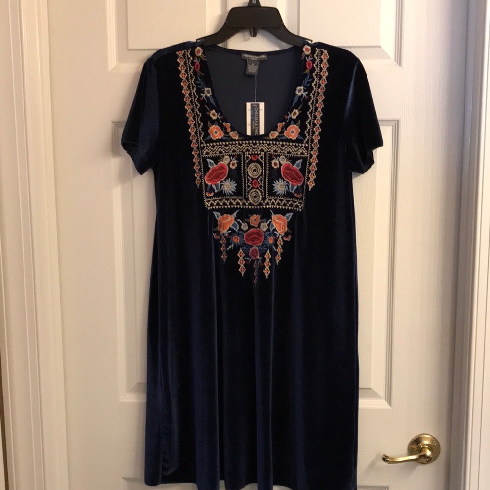 Chelsea and Theodore Velvet Dress